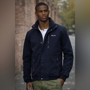 RLX Ralph Lauren Golf Jacket Mens XL Navy Full Zip Performance